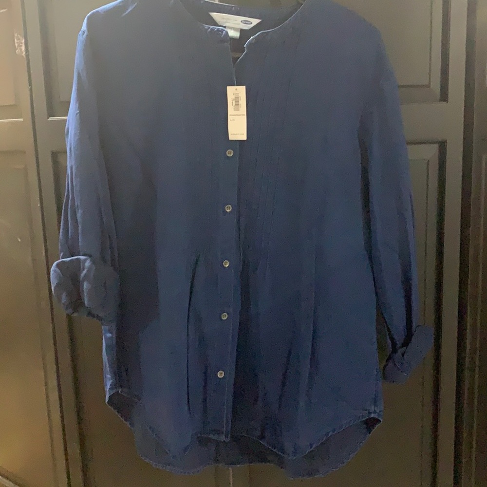 NWT denim shirt ladies Large